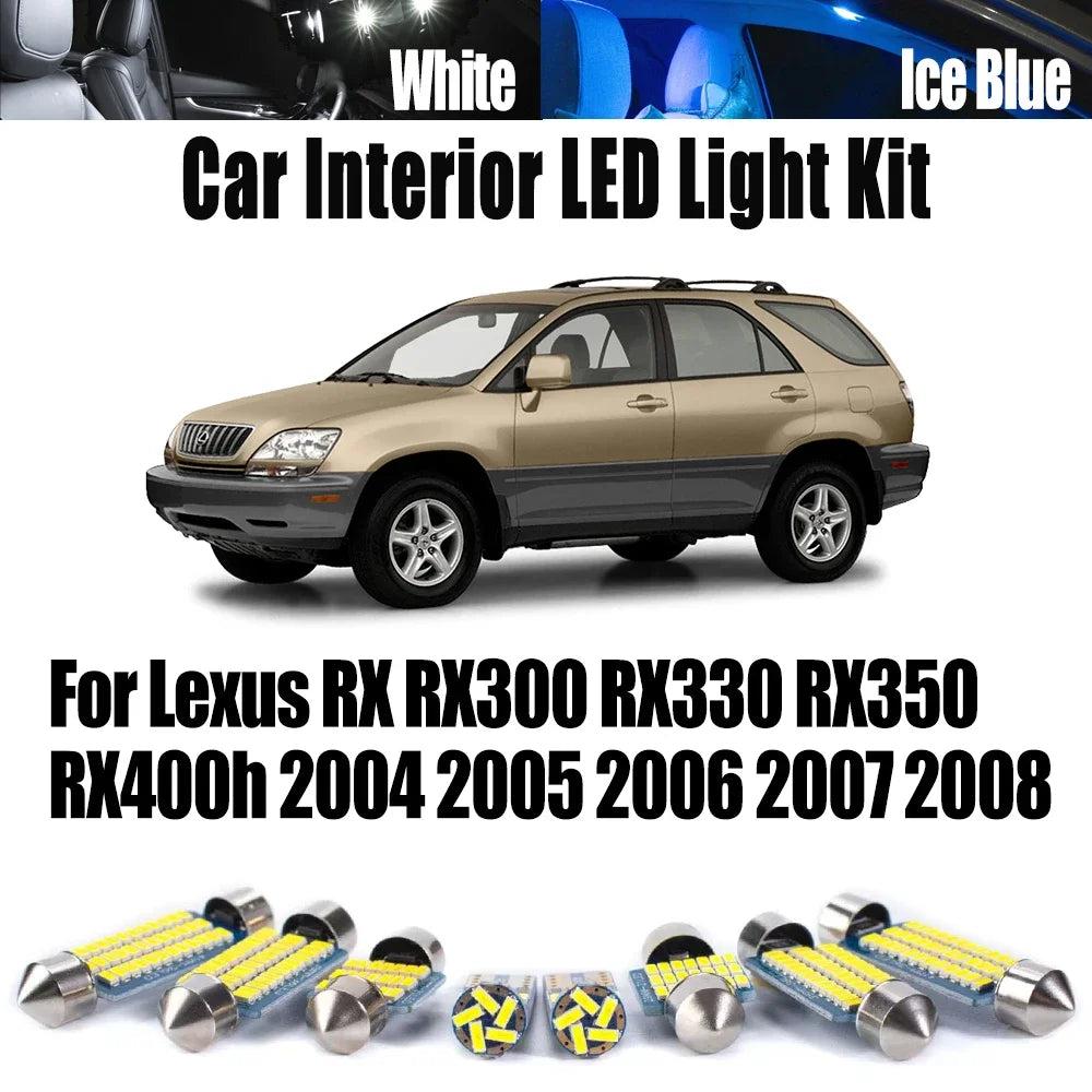 Bulb LED Interior Reading Dome Light Kit Accessories No Error for Lexus 2004-2008