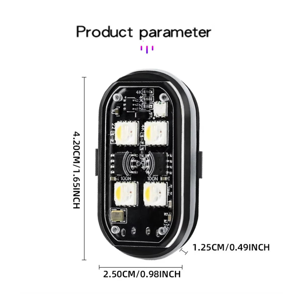 RGB Led Car Strobe Lights Motorcycle LED Flash Position Wire