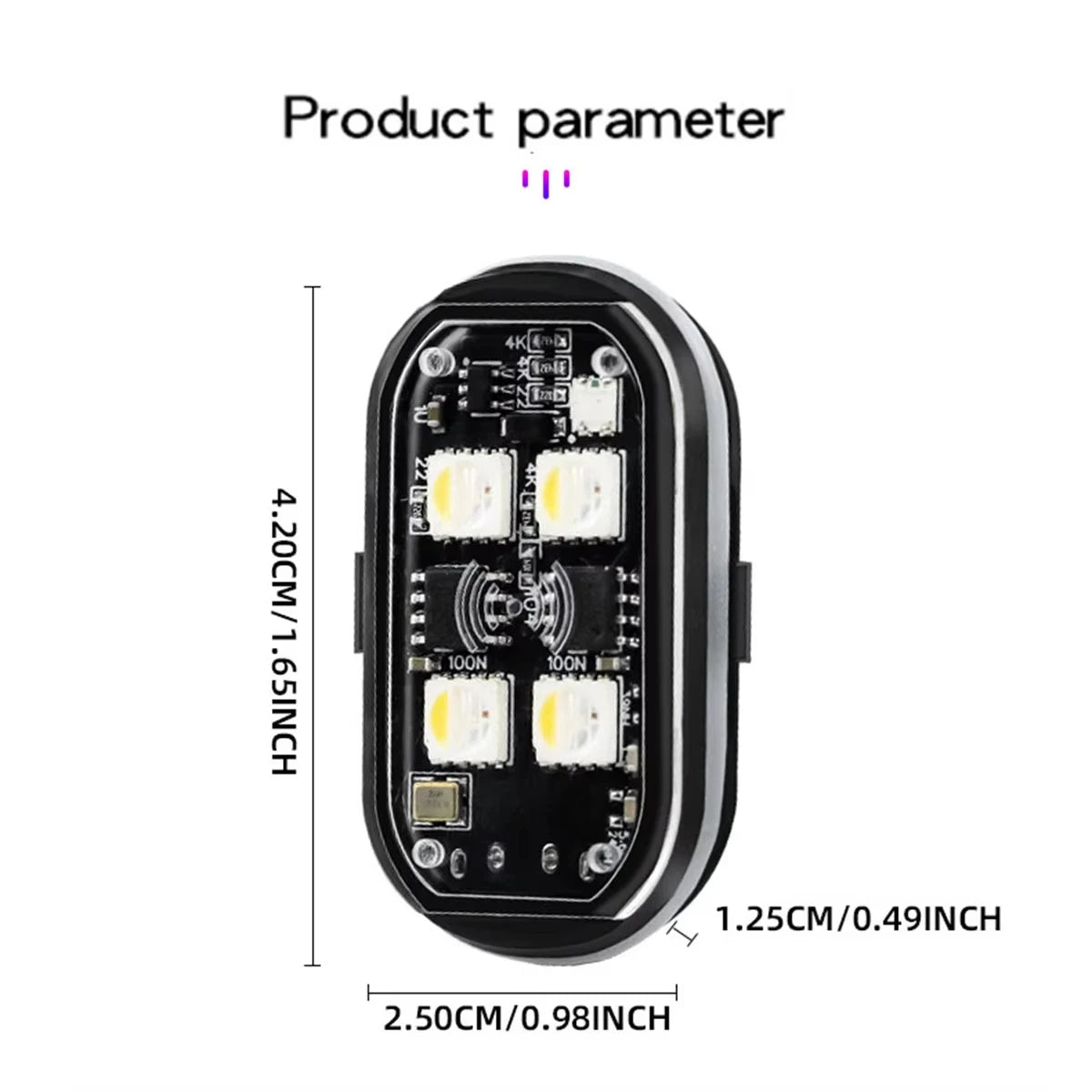 RGB Led Car Strobe Lights Motorcycle LED Flash Position Wire