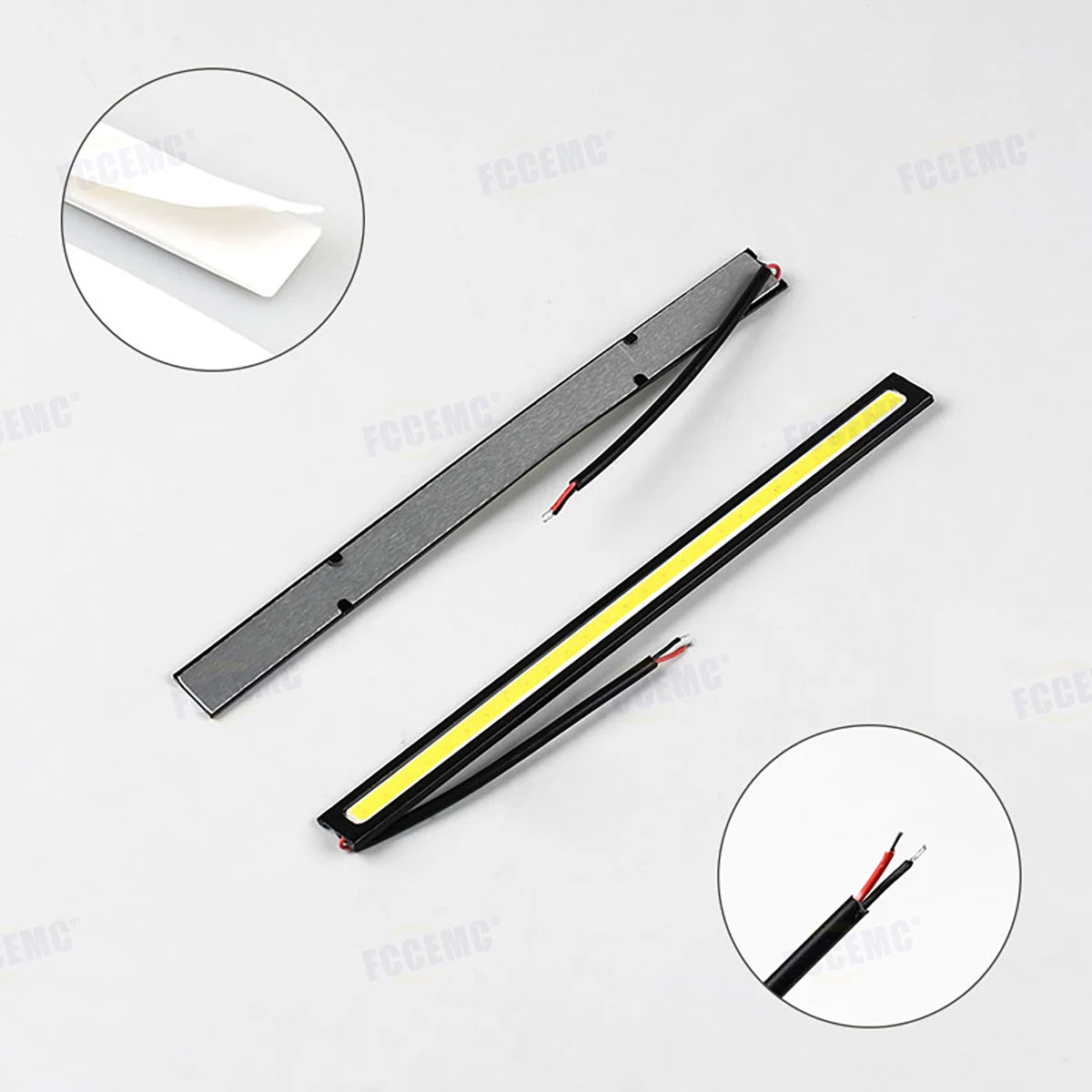 2pcs Ultra Thin Bright LED Car COB Daytime Running Lights Wa