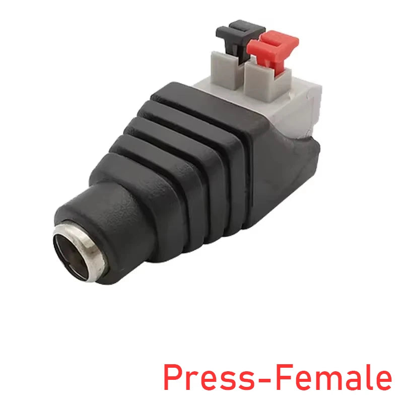 5pcs 12V DC Power Connector Plug Jack Male Female Socket Barrel 2.1mm x 5.5mm Adapter for CCTV Camera LED Strip Supply Terminal