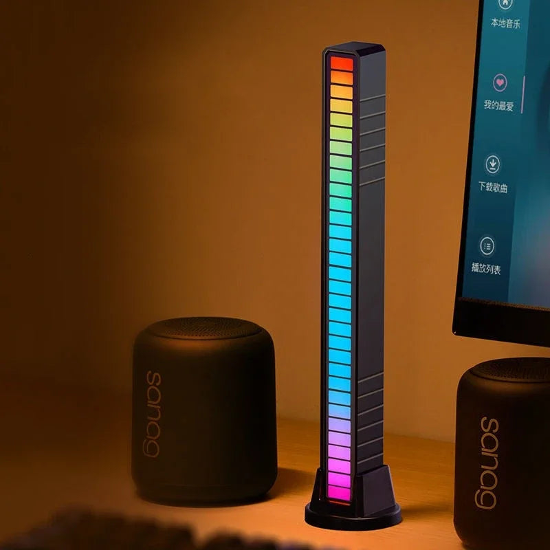 RGB LED Strip Light Music Sound Control Pickup Rhythm Ambien