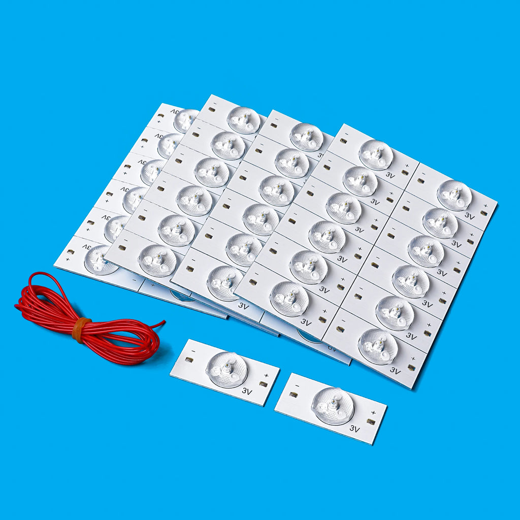100 pcs LED Backlight strip 6V 3V SMD Lamp Beads with Optica