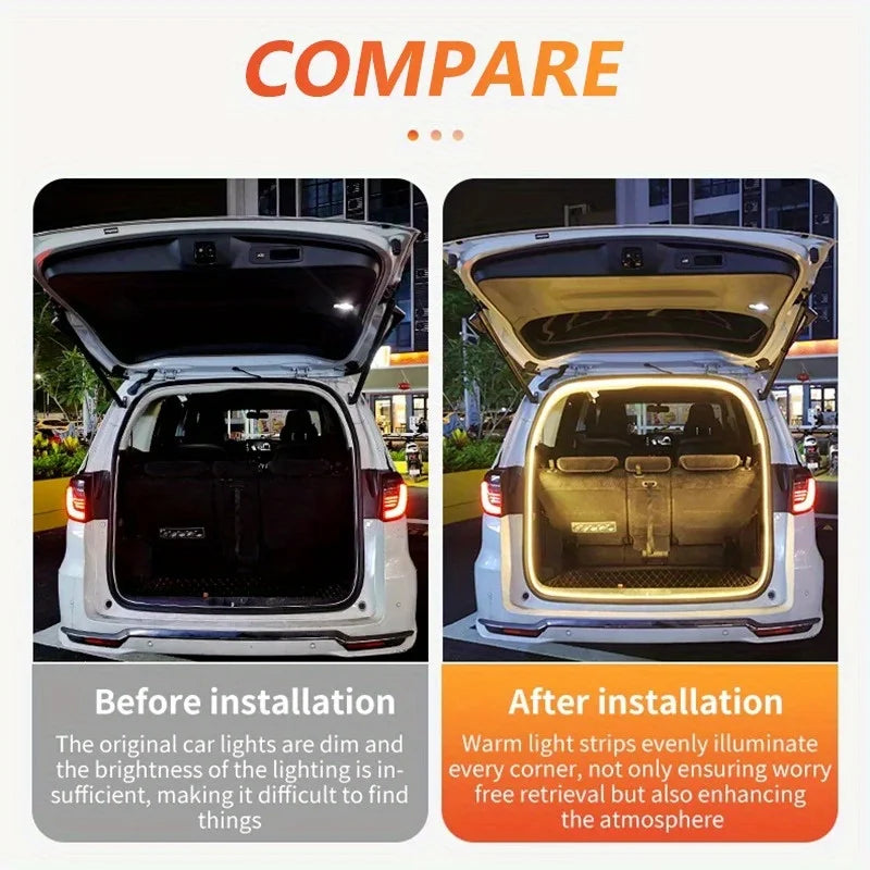 Car LED Trunk Lighting Lights Dynamic Flowing Flexible Light