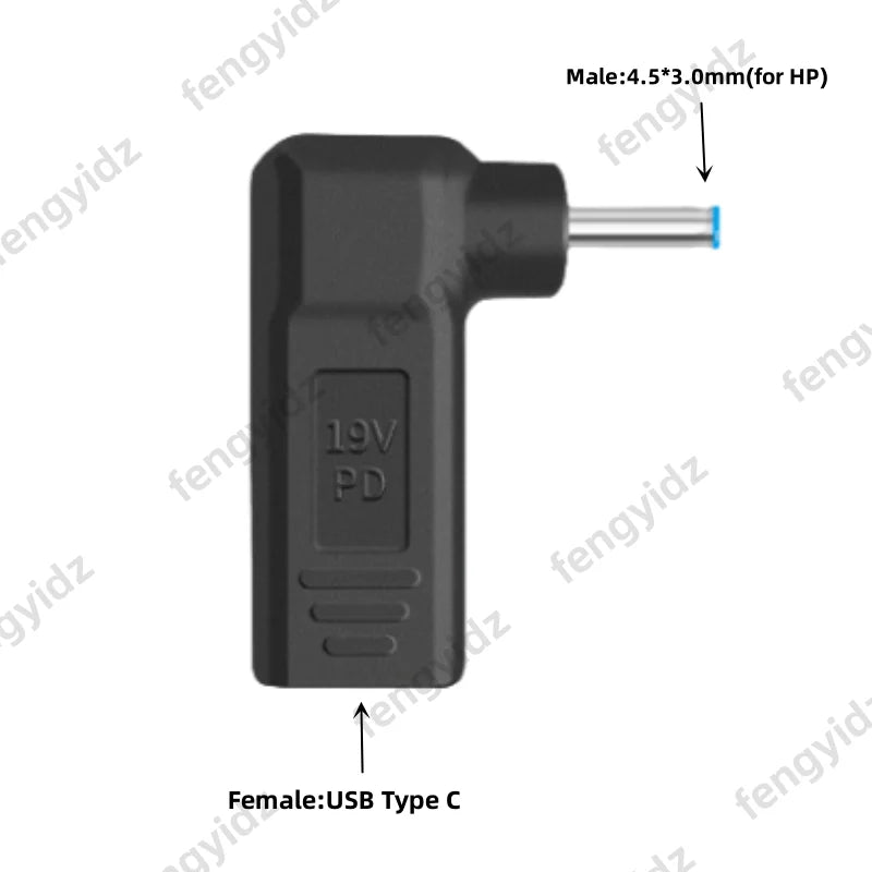 Laptop Power Adapter Connector Dc Plug USB Type C Female to 