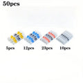50pcs Heat Sealed Wire Connectors Heat Shrink Tubing Heat Shrink Welding Sleeves Used for Crimping and Docking Terminals