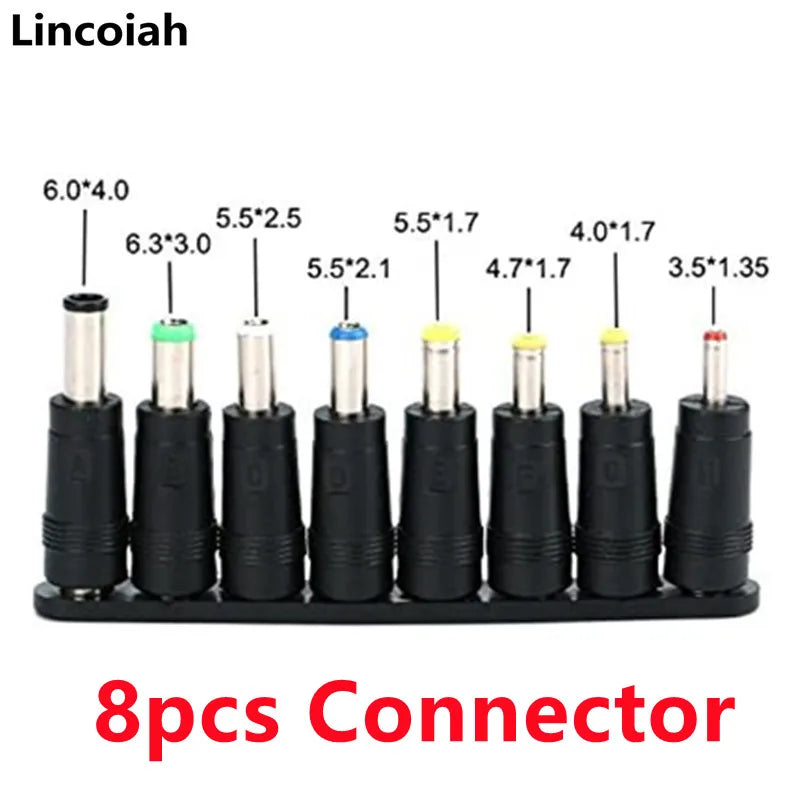 34PCS/8PCS Universal AC Power Adapter Tips 5.5mmx2.1mm DC Co