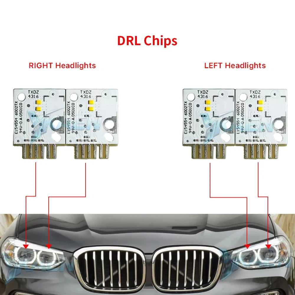 Angel Eyes DRL Chip Boards For 2018-2021 BMW X3 G01 X4 G02 F98 F97 X3M X4M LED Headlight Daytime Running