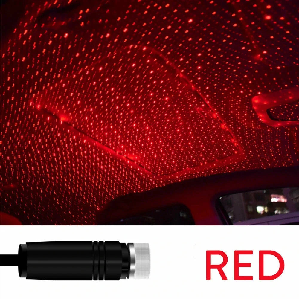Mini LED Car Roof Star Night Lights Projector Light Interior Ambient Night Starry Sky USB LED Decorative Lights Plug and Play