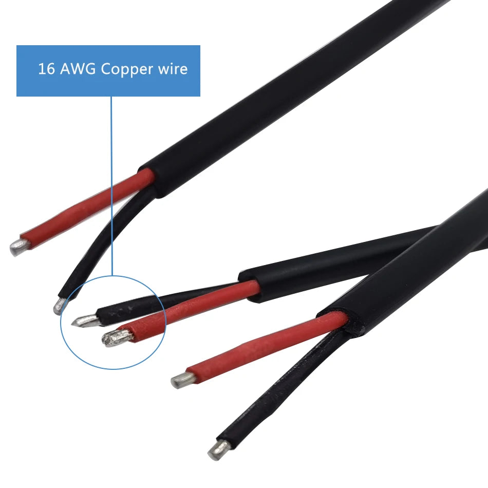 16AWG 2PIN 5.5x2.1mm / 5.5X2.5mm Power Plug DC Male Female C