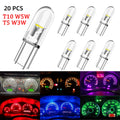 10/20/100pcs T5 T4.2 T3 Led W3W w1.2w W5W Car Interior Light