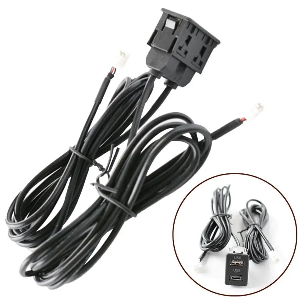 Car Dash Mount USB+TYPE-C Port Panel Interface Extension 145