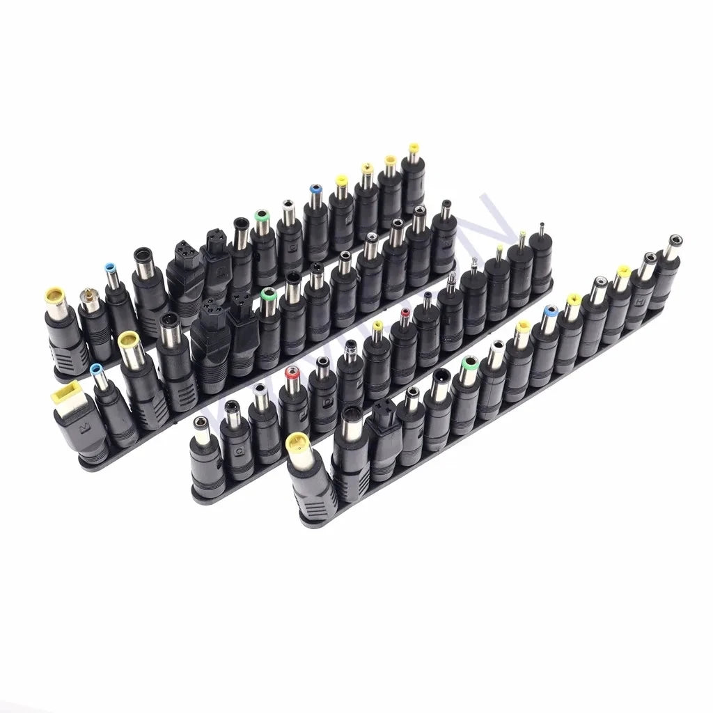 56pcs Universal Laptop AC DC Jack Power Supply Adapter Connector Plug for HP Dell Lenovo Acer Toshiba Notebook Cable Cord
