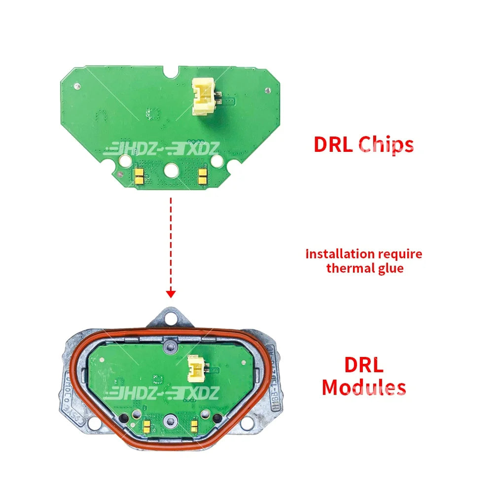 DRL LED Board Yellow Angel Eye Headlight Daytime Running Light Chip Module Blue Red for Ford C519 MK8 MK4