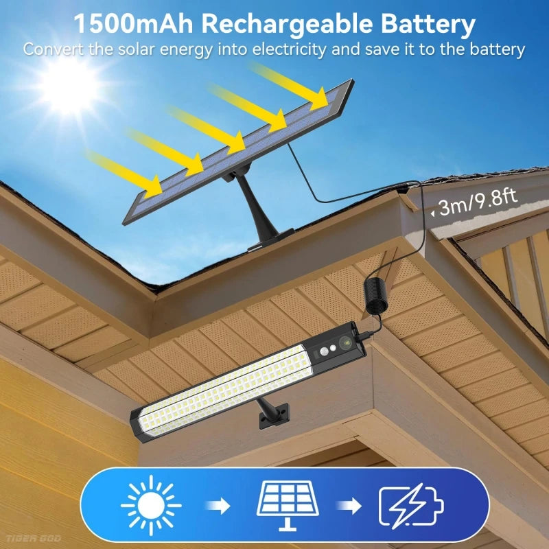 316/158 LED Solar Motion Sensor Light Outdoor Waterproof 7 M