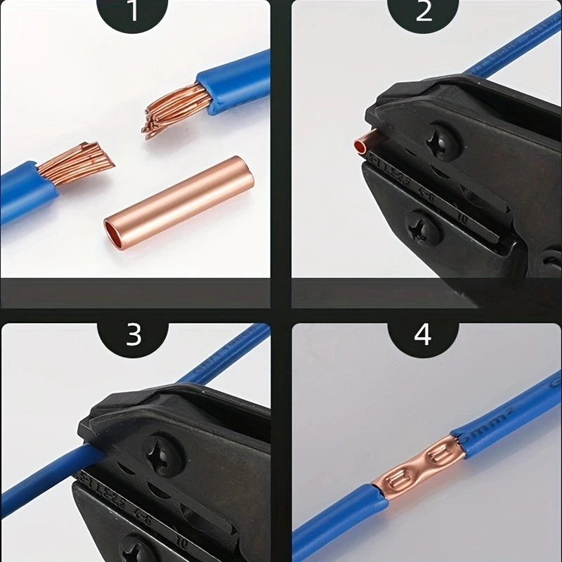 100Pcs Copper Ring Terminal Wire Crimp Connector Bare Cable 