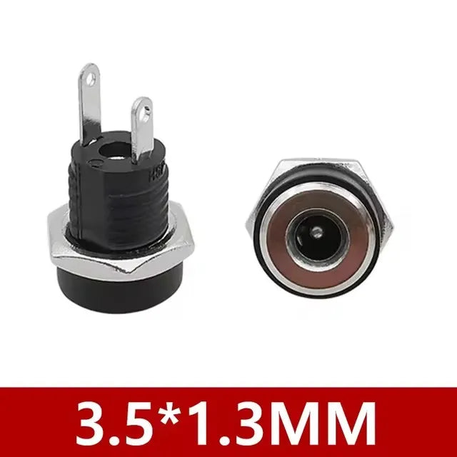 10/50PCS DC022B 5.5 X 2.1mm DC Power Jack Supply Socket 3.5X1.3 DC Female Panel Mount Connector Plug Adapter 5.5 2.5MM 2 Pin