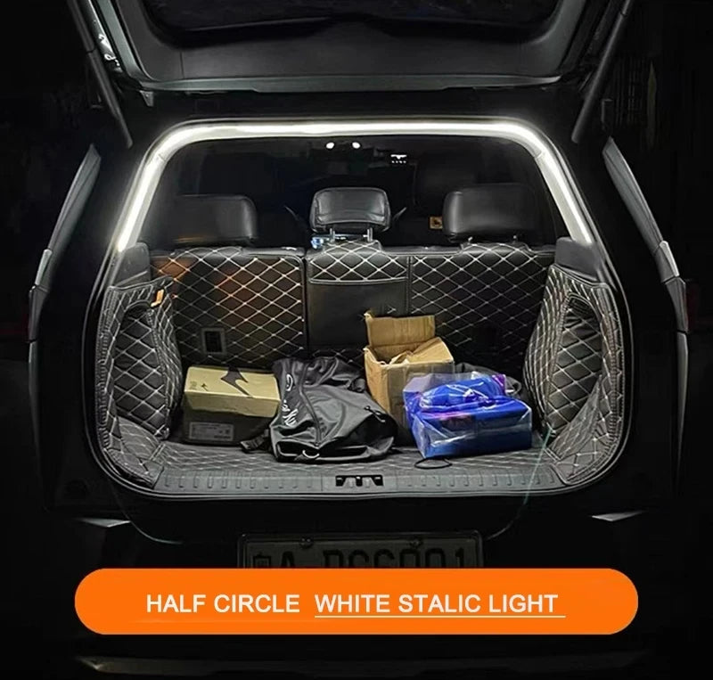For MG ZS HYBRID+ 2025 2026 Car Boot Luminous Trunk LED Light Strips Waterproof Flexsible Car Accessory