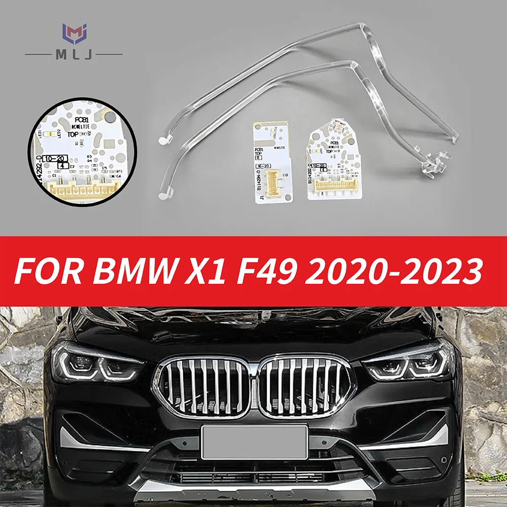 DRL Strip Light Guide Plate Tube White LED Angel Eye Board For BMW X1 F49 2020-2023 Daytime Running Light