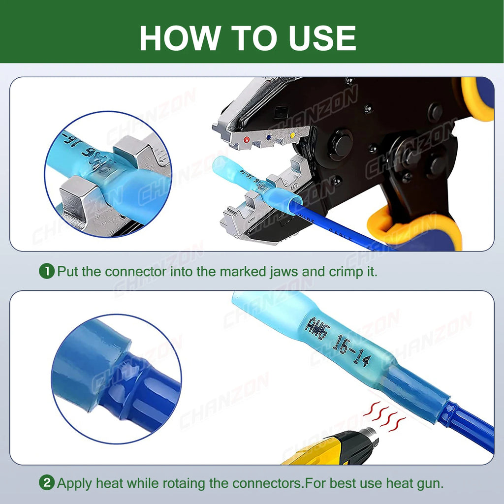 20/50/100PCS Heat Shrink Butt Wire Terminal Kit Waterproof S