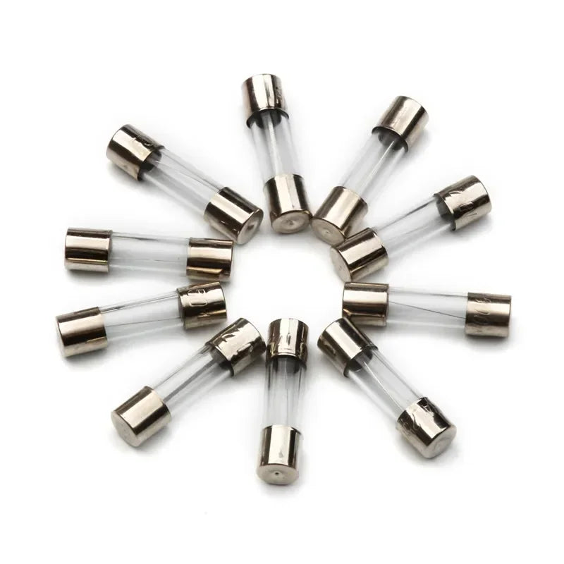 100pcs 5x20mm Glass Fuse Assortment Kit 0.25A to 20A Fast-Ac