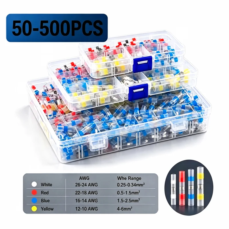 50-500PCS Waterproof Heat Shrink Solder Seal Wire Connectors