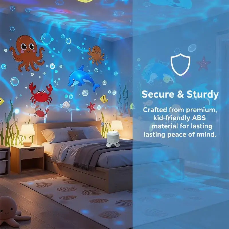 LED Ocean Projector Light 360 Rotating USB Powered Ambient L