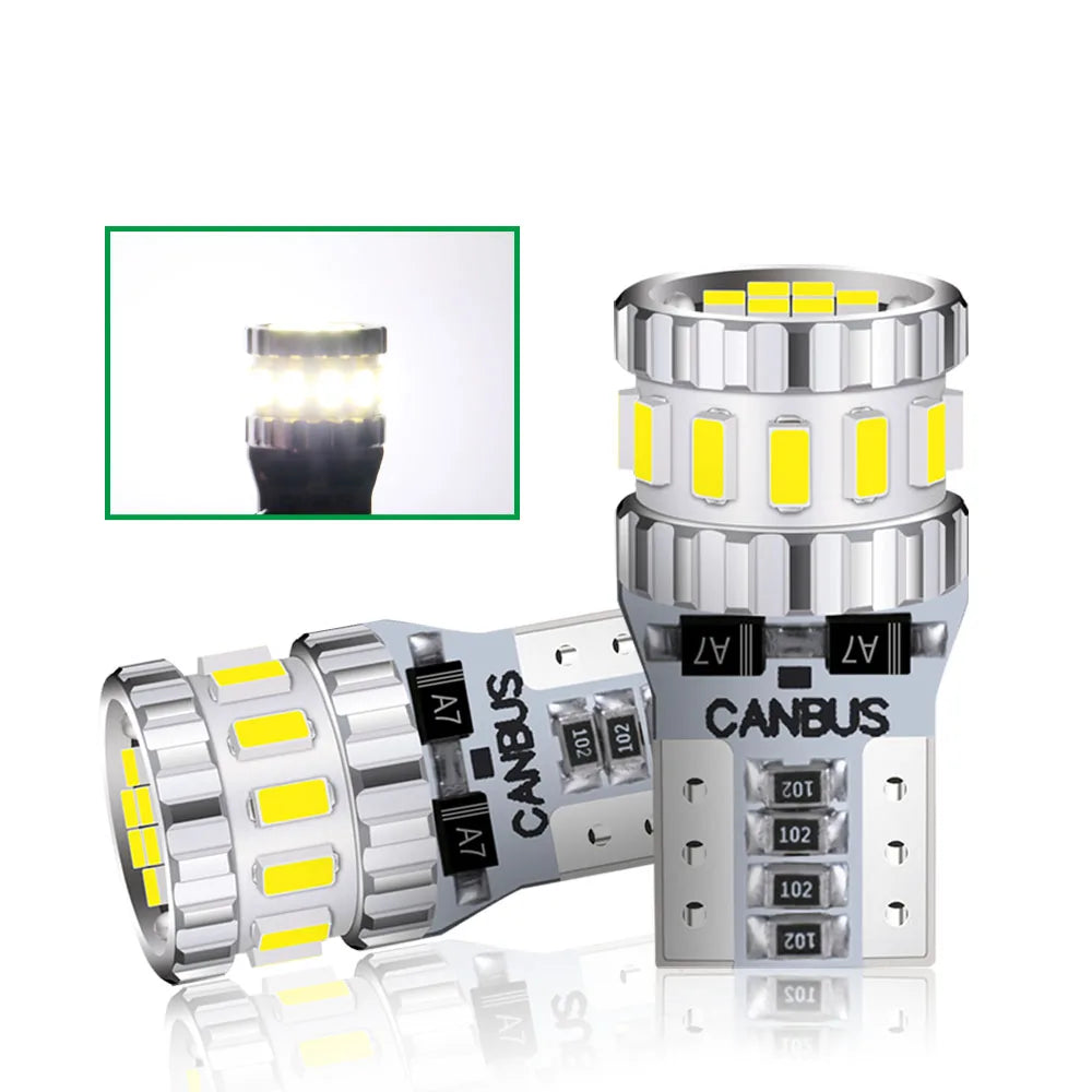 2PCS T10 W5W LED CANBUS No Error 12V Car Side Interior Light