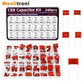 240pcs CBB Capacitor Assortment Kit Metallized Polypropylene
