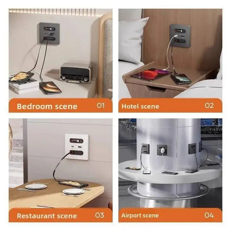 20W USB Type-C Fast Charging Socket USB C Port Multifunction