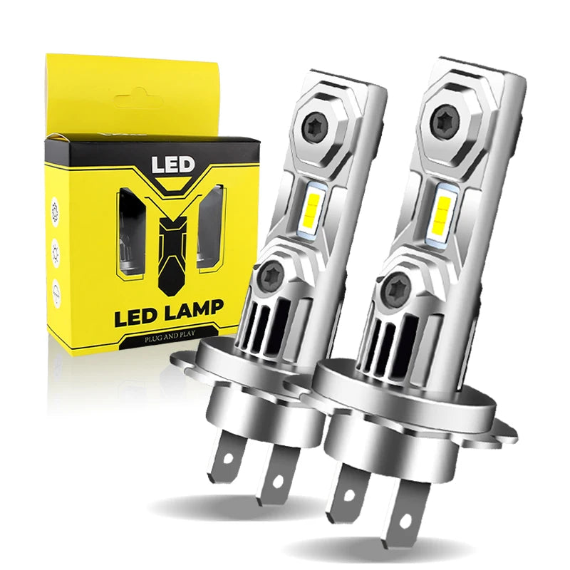 2PCS Motorcycle H7 LED Headlight Bulbs Kit For Honda Goldwing Gl1800 2001-2016 Low/High BEAM 6000K Plug and Play 12V H7 60W