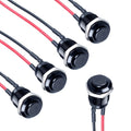5pcs 12mm Momentary Push Button Switch High Round Head (ON)-