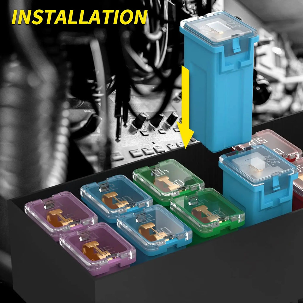 DaierTek 36Pcs Jcase Fuse Automotive Tall/Standard and Low P