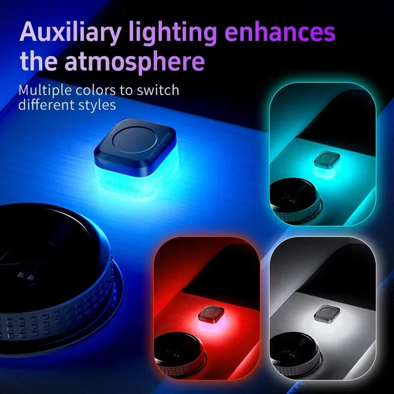 1pc Car USB Led Light mood lamp Plug Play Universal LED inte