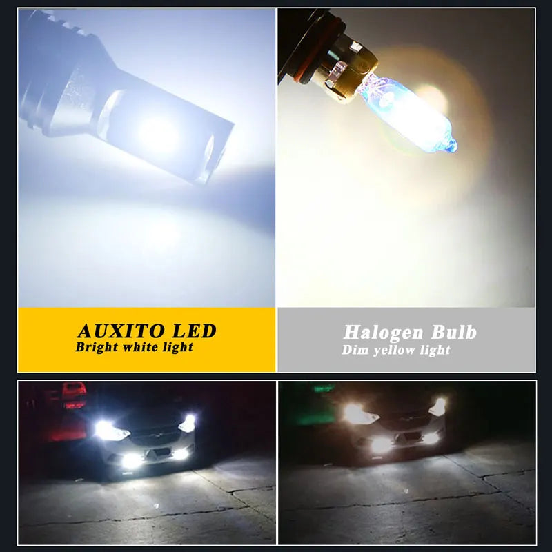 2pcs H7 H1 H8 H9 H11 9005 9006 LED Bulbs HB3 HB4 CSP LED Sup