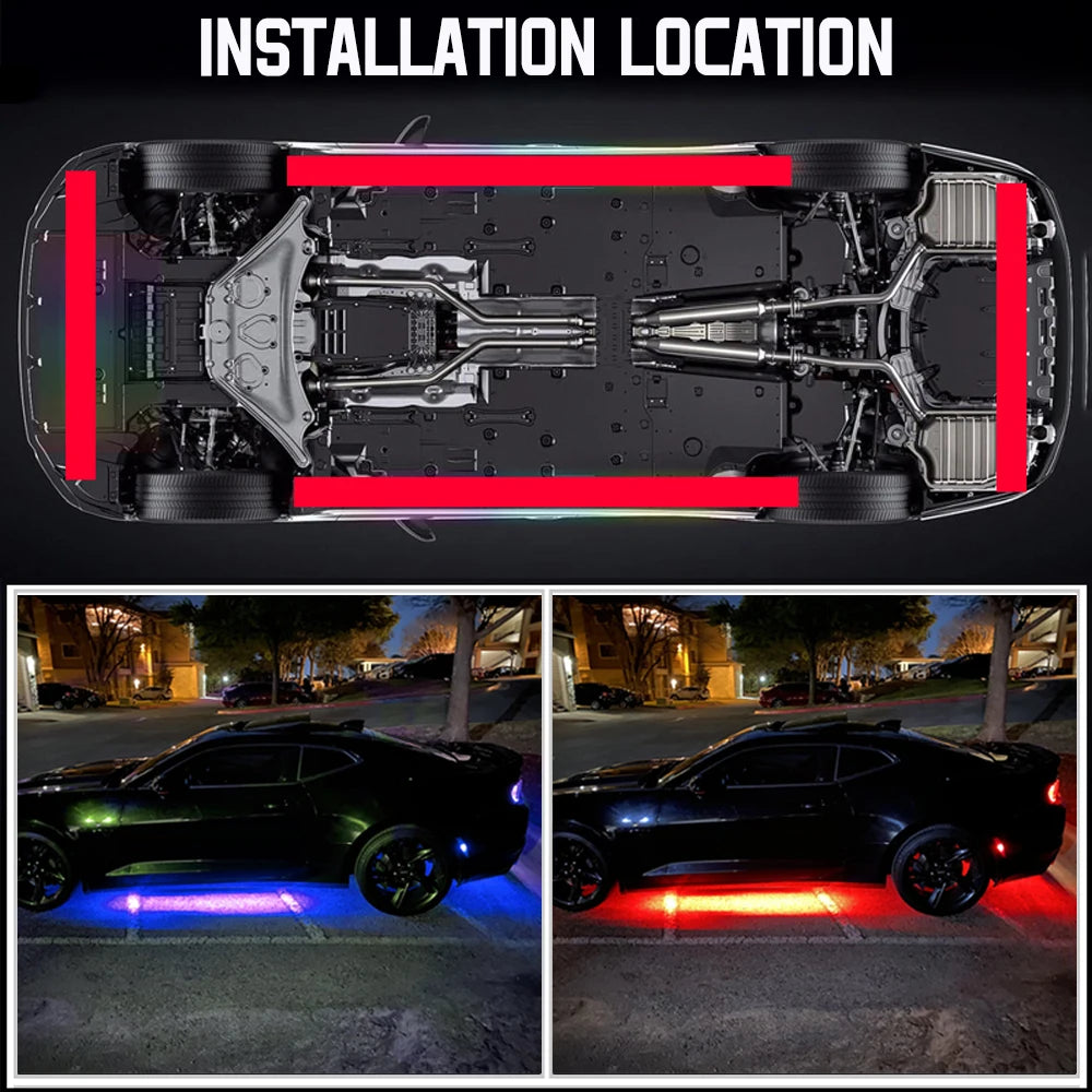 Car Charssis Flexible LED Strip Light LED Underbody Remote /