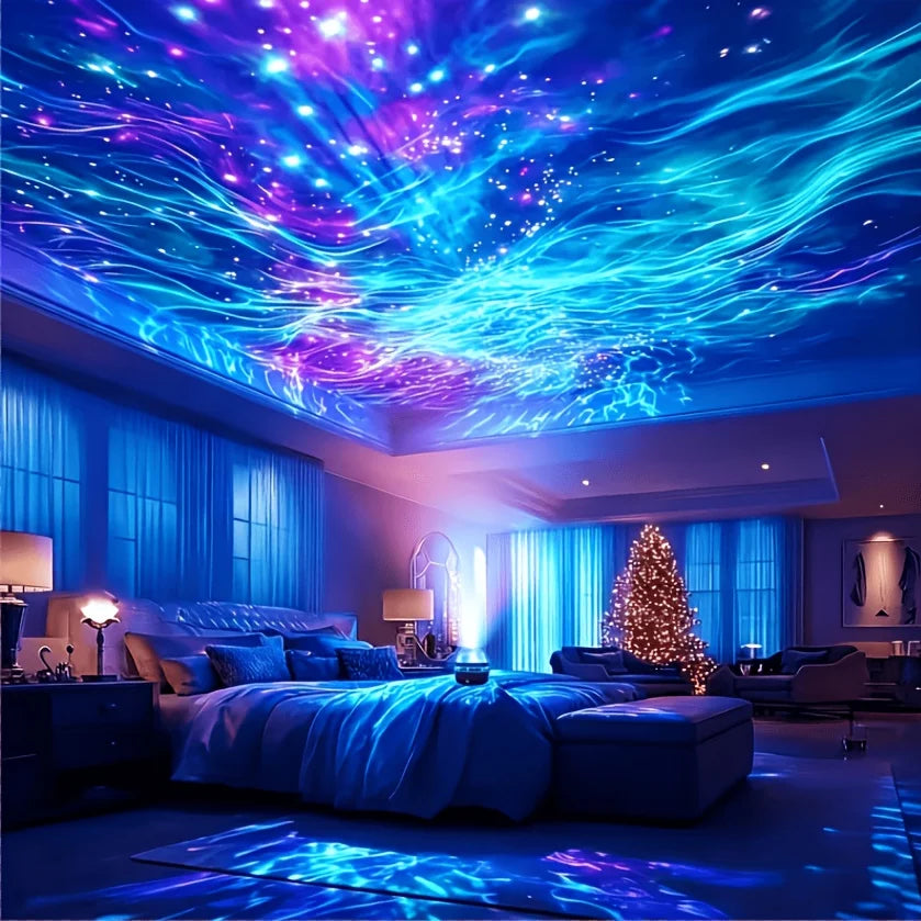 RGB Galaxy Star Ocean Wave Projector Water Ripple Night Ligh