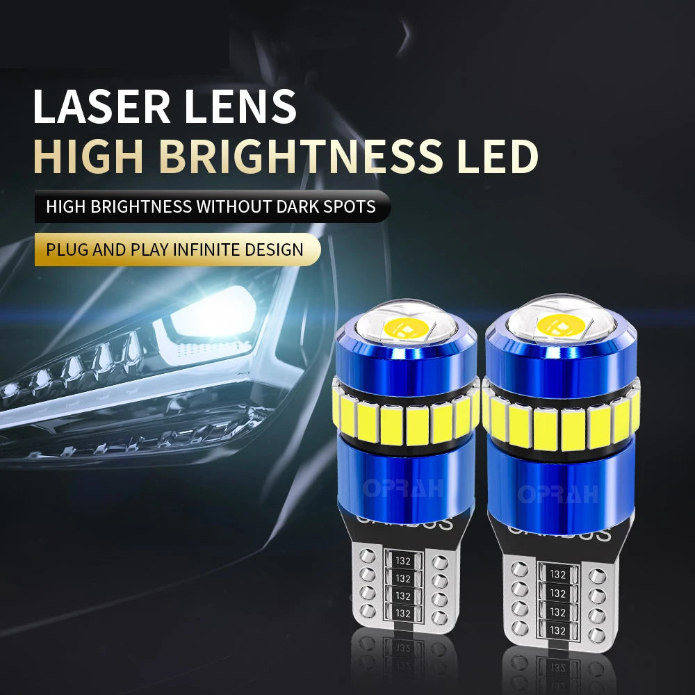 2/10pcs T10 W5W 194 168 LED CANBUS No Error Super Bright Car