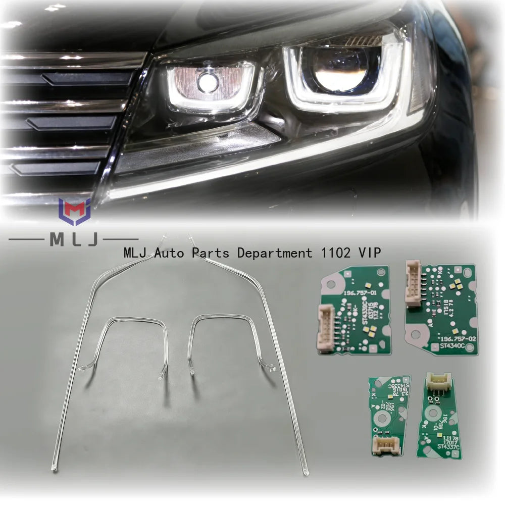 DRL Light guide Tube LED Car Headlight Daytime Running Light Guide Angel Eye Chip Auto parts for Volkswagen
