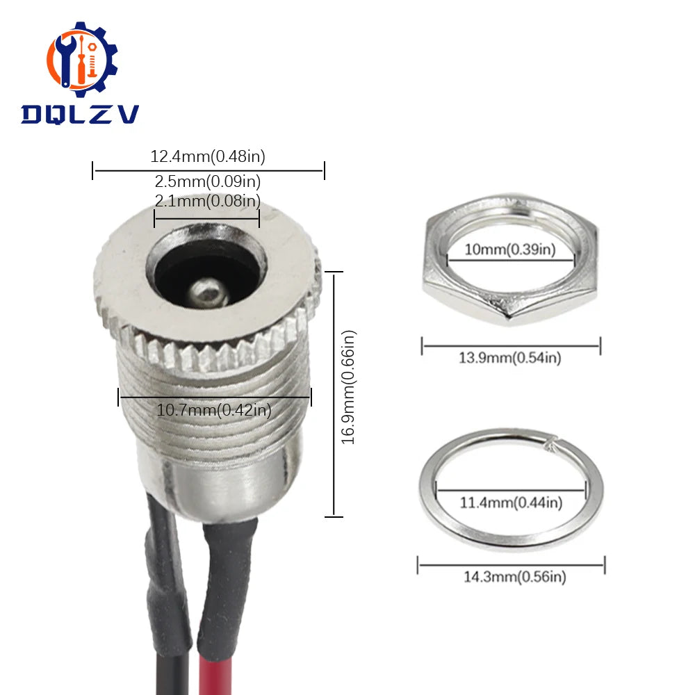 1PCS Waterproof DC-099 5.5 2.5mm 5521 5525 DC Power Jack Soc