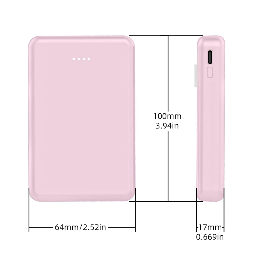 Mini 5000mAh Portable Power Bank With Built-in LED Digital D