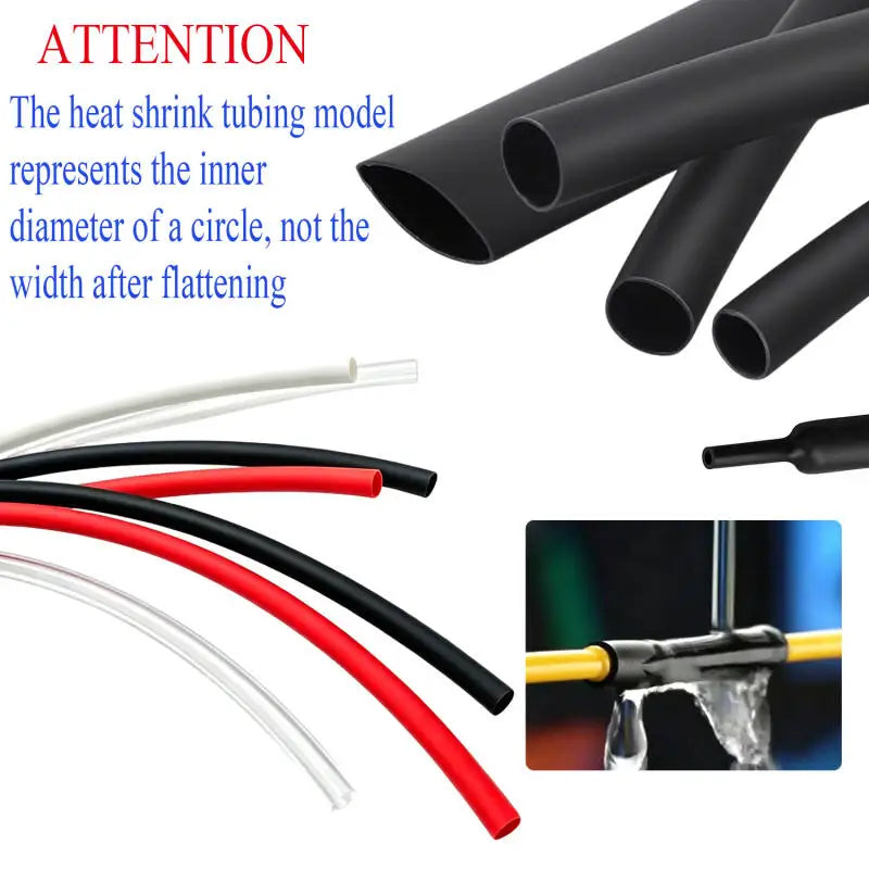 1Pcs With Glue Dual Wall 4/1 Heat Shrink Tube 4/6/8/12/16/20