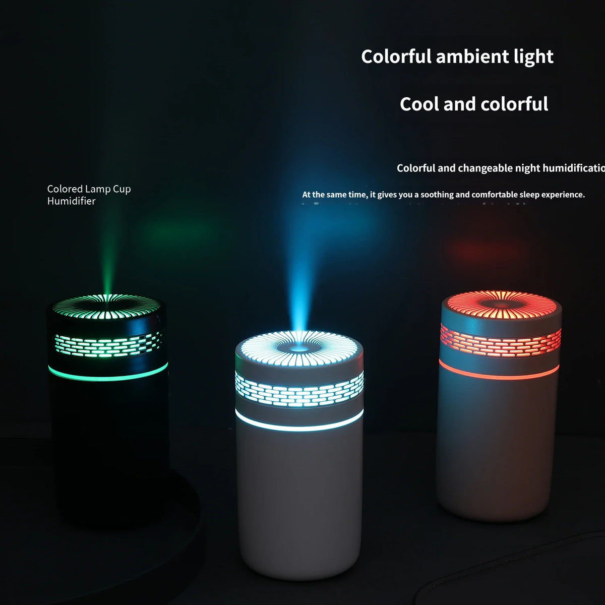 New Colorful Light Cup Humidifier Small & Portable for Bedro