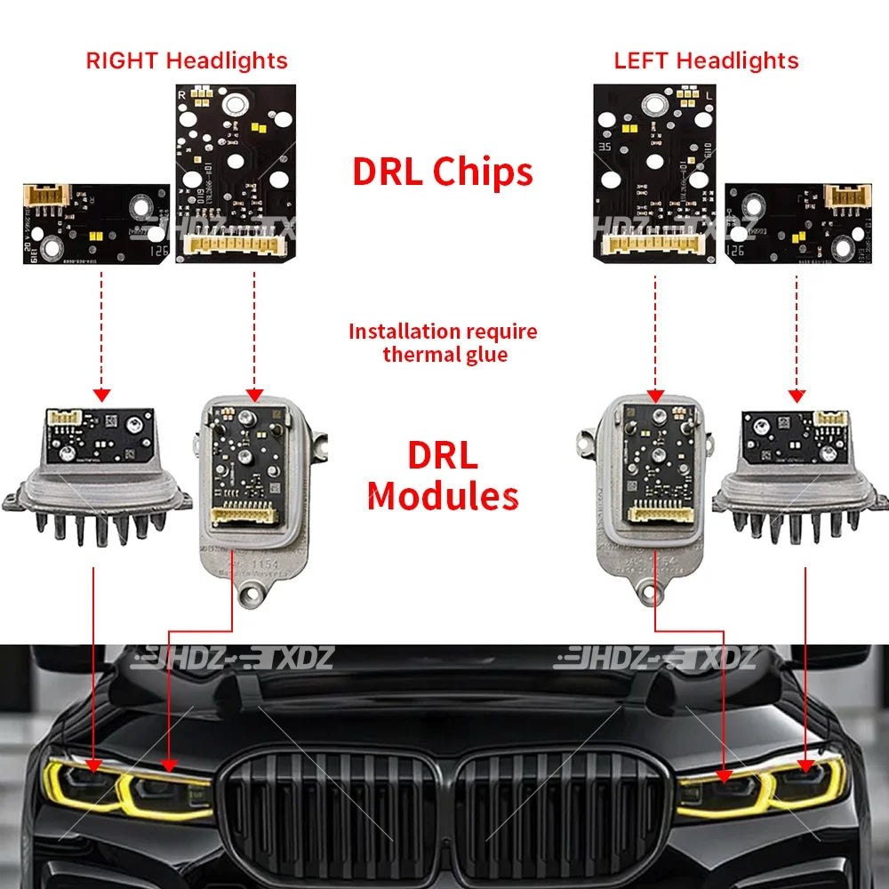Angel Eye DRL Board Lightsource For BMW 7 Series G11 G12 LCI 730i 740i 750iX 2019-2022 Laser LED Headlight