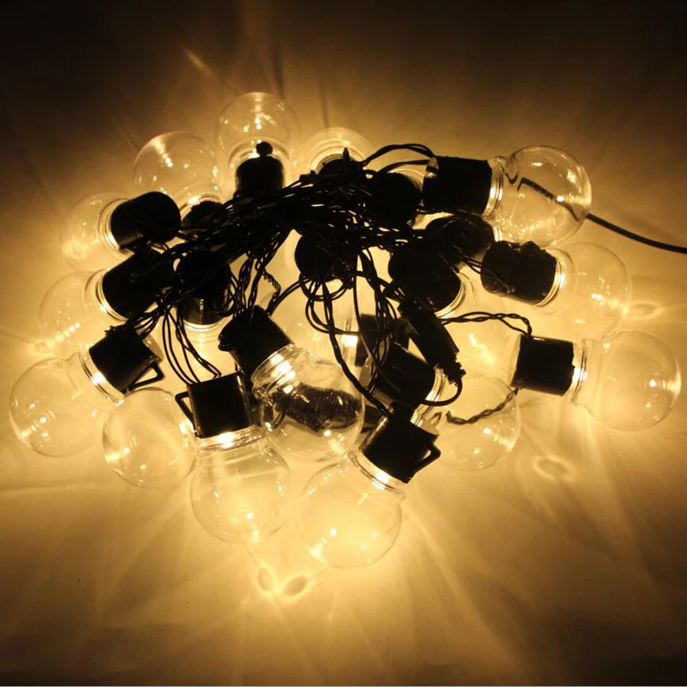 6M-16M Festoon Led Globe Fairy String Lights Christmas Garla