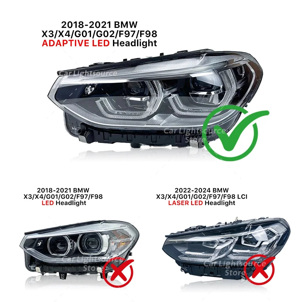 Angel Eyes DRL LED Module For BMW X3 G01 X4 G02 X3M X4M 2018-2021 Headlight Modules Daytime Running Light