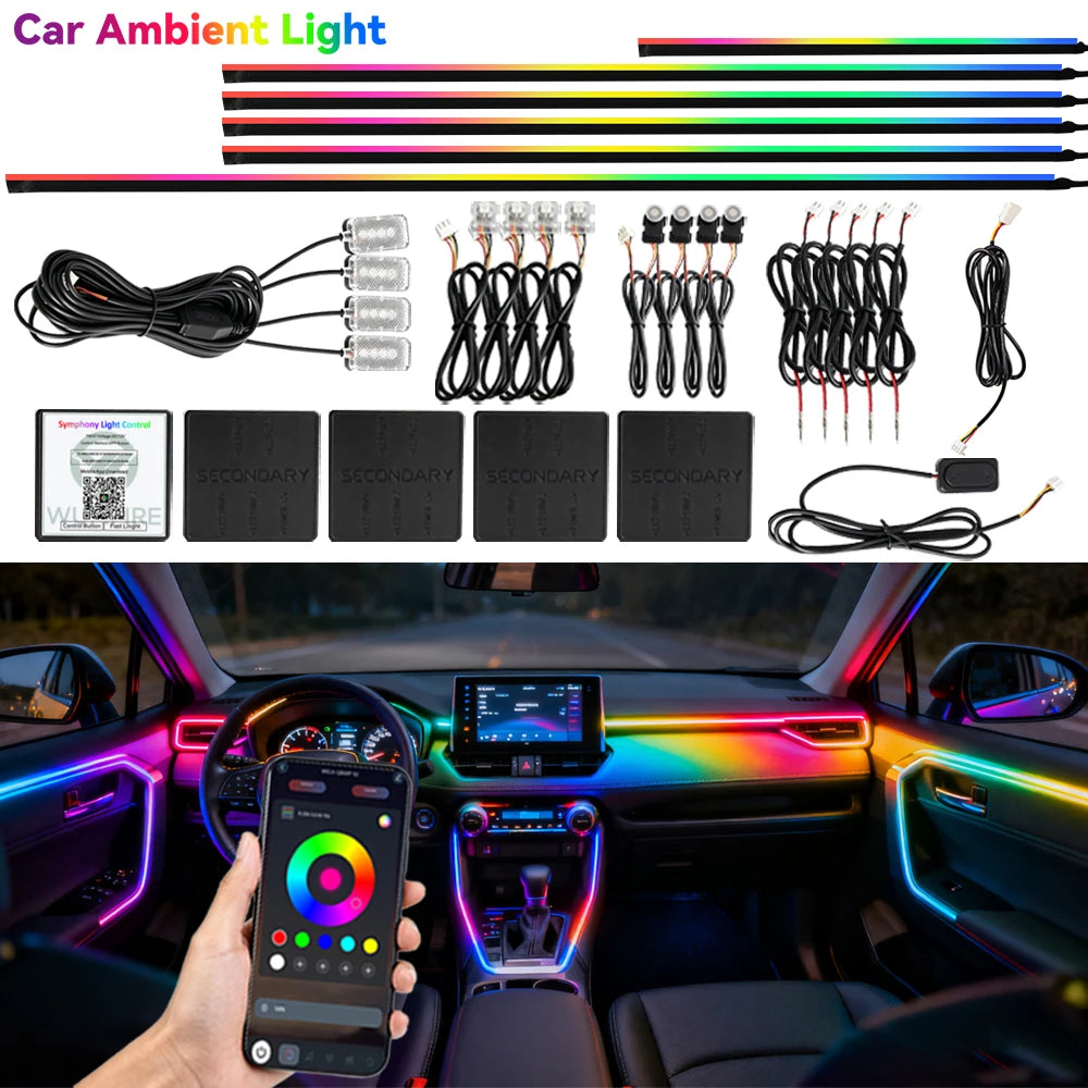 Symphony Ambient Lights Car RGB App Control LED Interior Hid