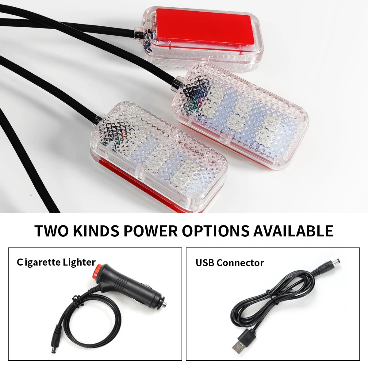 LED Car Interior Ambient Foot Strip Light Kit Accessories Ba