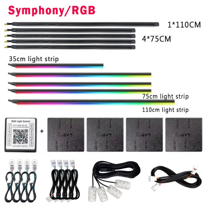 18/22 in 1 Symphony RGB Atmosphere Lamp Parts 20/35/75/110CM
