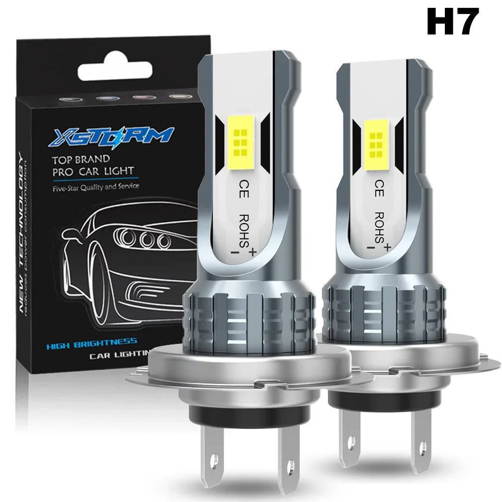 XSTORM H7 LED Fog Lights Bulbs H4 H11 9005 9006 LED Headlight for Car 80W 20000LM 6000K Auto Headlamps Plug & Play 12V 24V